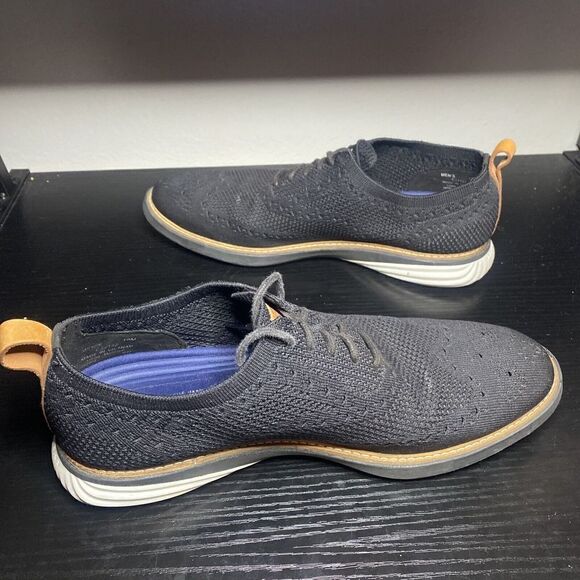 Cole Haan GrandEvolution Mens Size 10 M Oxford Stitchlite Black Knit C32152 - Picture 7 of 9